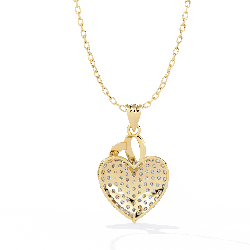 Round Diamond Pendant – Elegant Solitaire Design in Gold