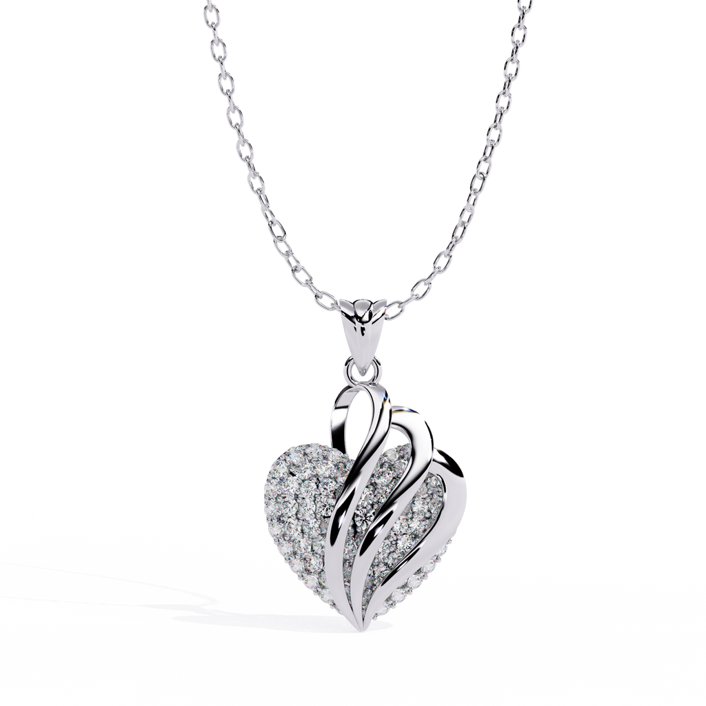 Round Diamond Pendant – Elegant Solitaire Design in Gold