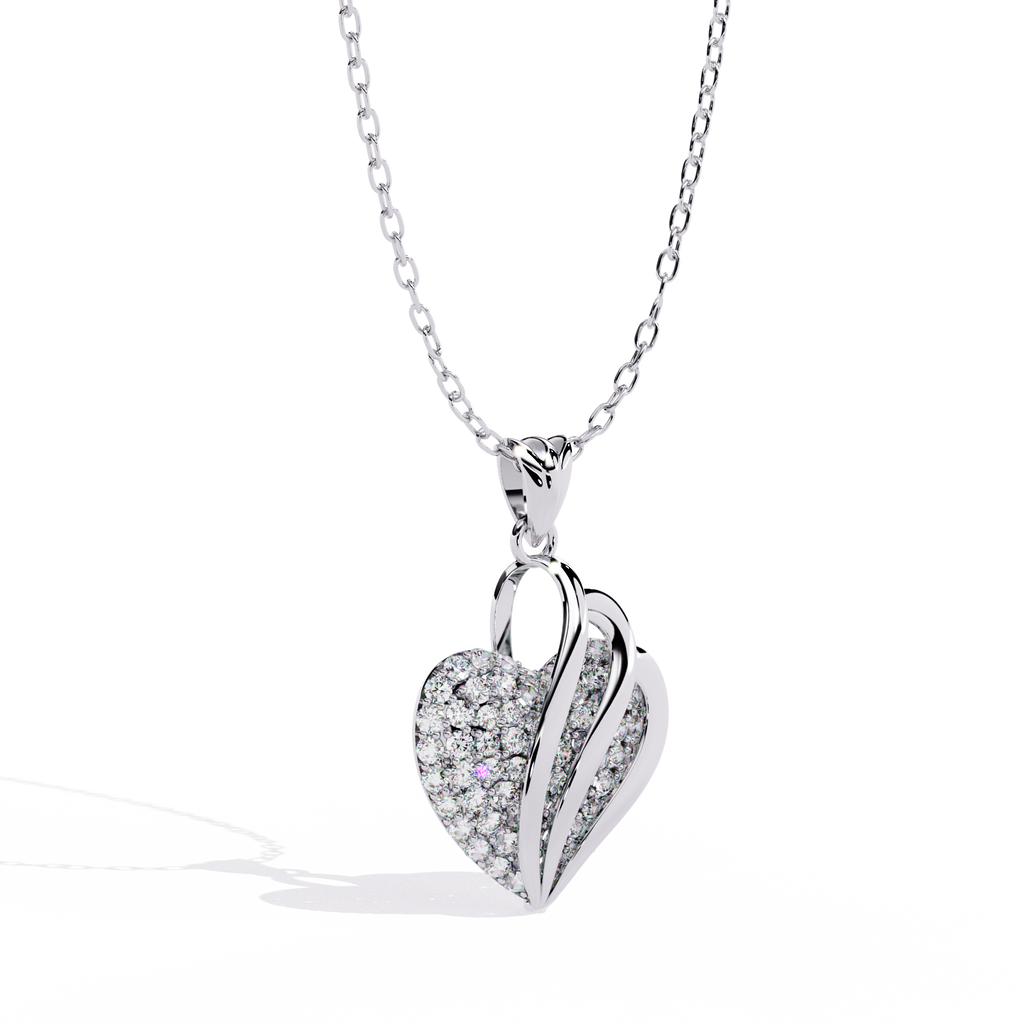 Round Diamond Pendant – Elegant Solitaire Design in Gold