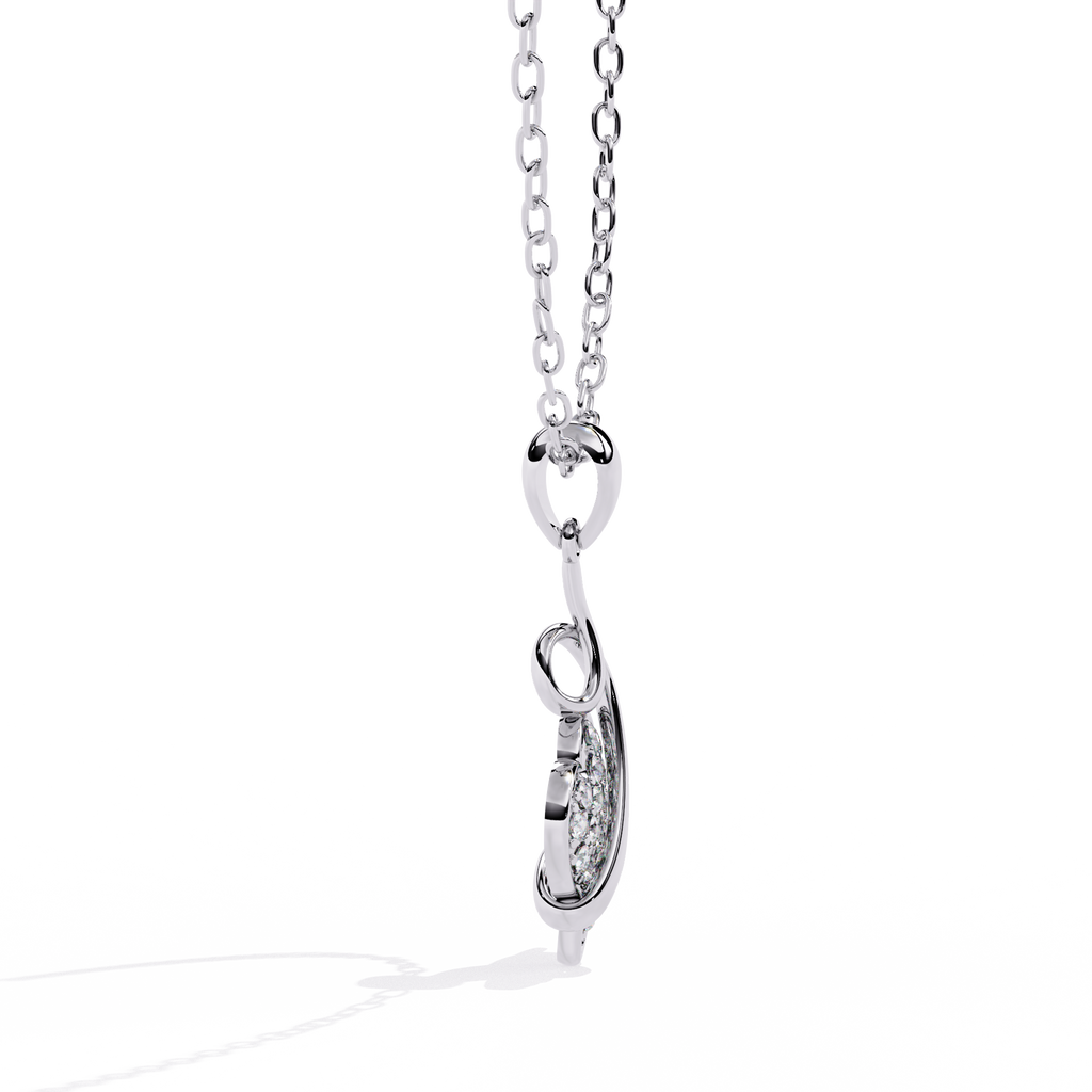 Round Diamond Pendant – Elegant Solitaire Design in Gold