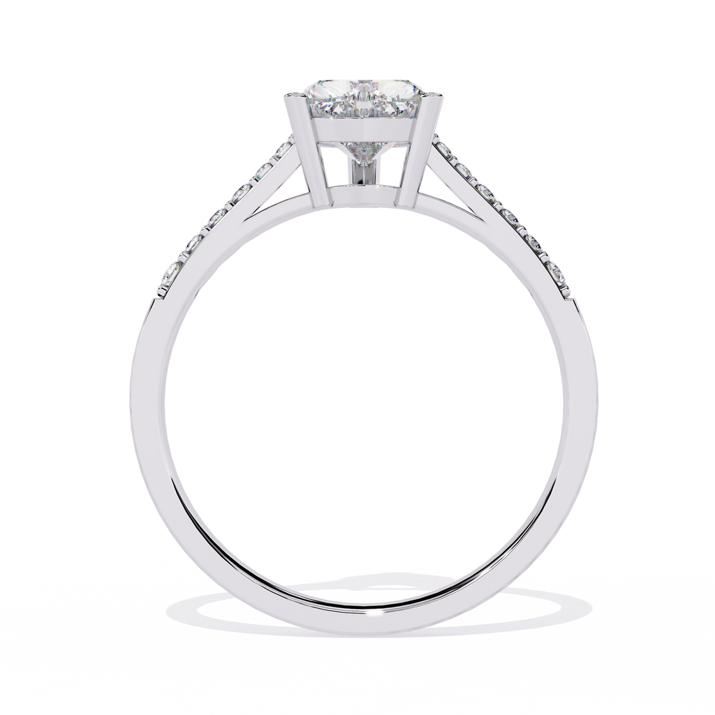 0.59+0.08 Ct heart and round diamond ring for women – lab-created elegance

