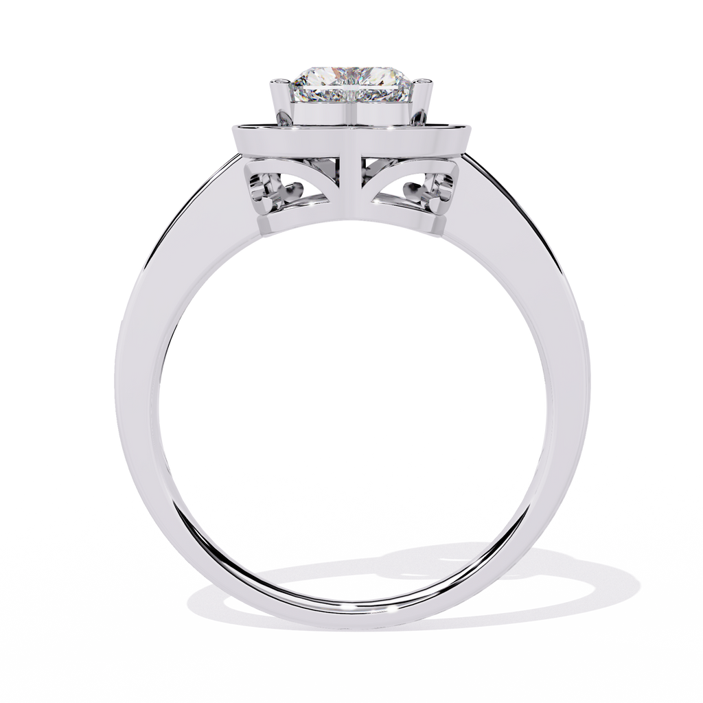 0.59+0.11 Ct heart and round diamond ring for women – lab-grown brilliance

