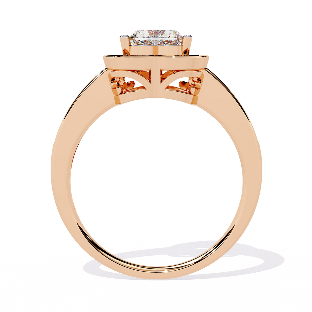 0.59+0.11 Ct heart and round diamond ring for women – lab-grown brilliance


