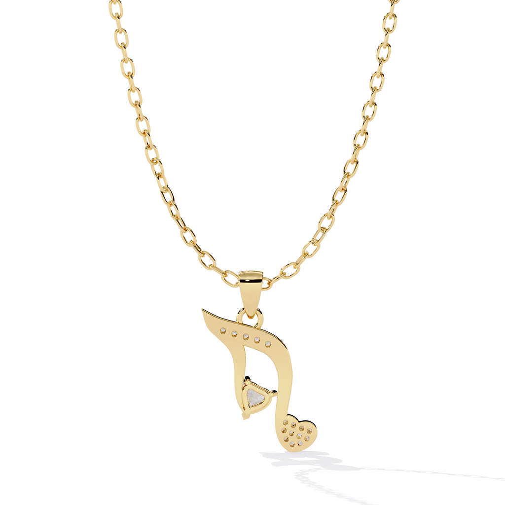 Round Diamond Pendant – Heart Radiant + Round Cut Diamonds in Gold