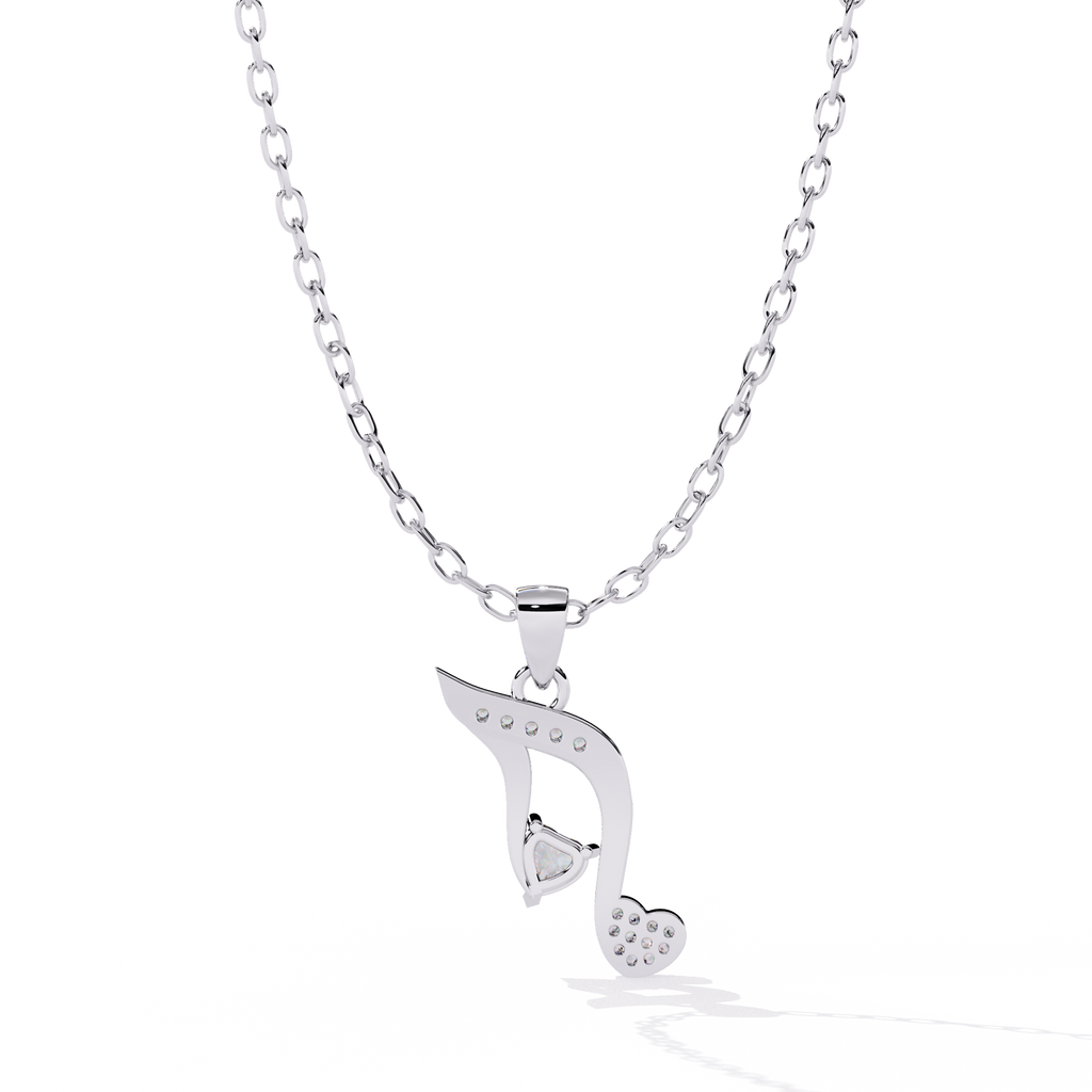 Round Diamond Pendant – Heart Radiant + Round Cut Diamonds in Gold