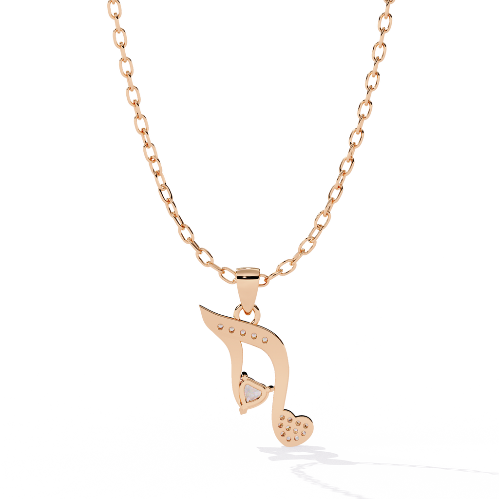 Round Diamond Pendant – Heart Radiant + Round Cut Diamonds in Gold