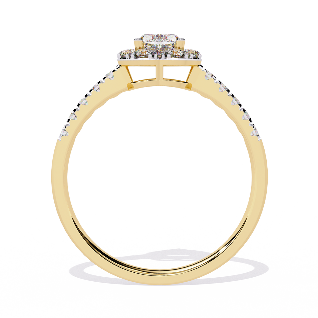 0.34+0.27 Ct heart and round diamond ring for women – lab-grown and elegant

