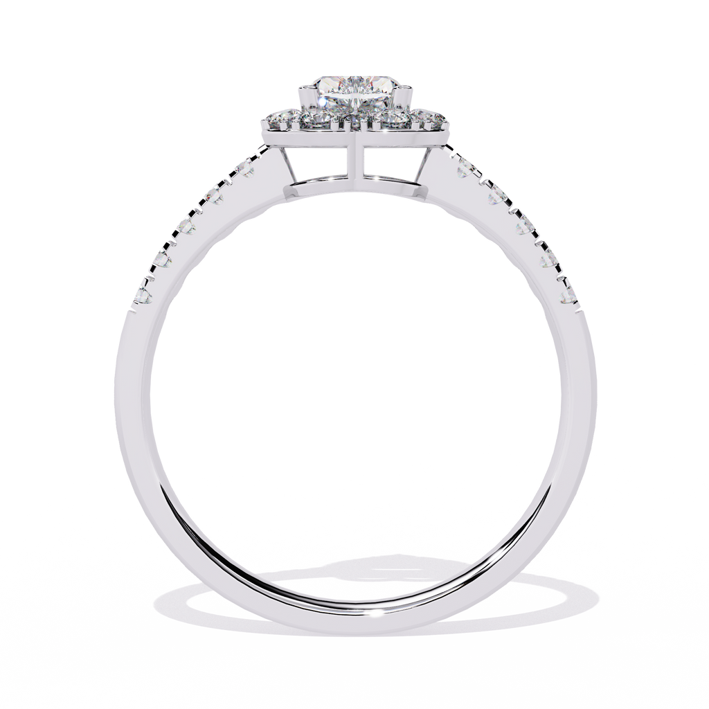 0.34+0.27 Ct heart and round diamond ring for women – lab-grown and elegant

