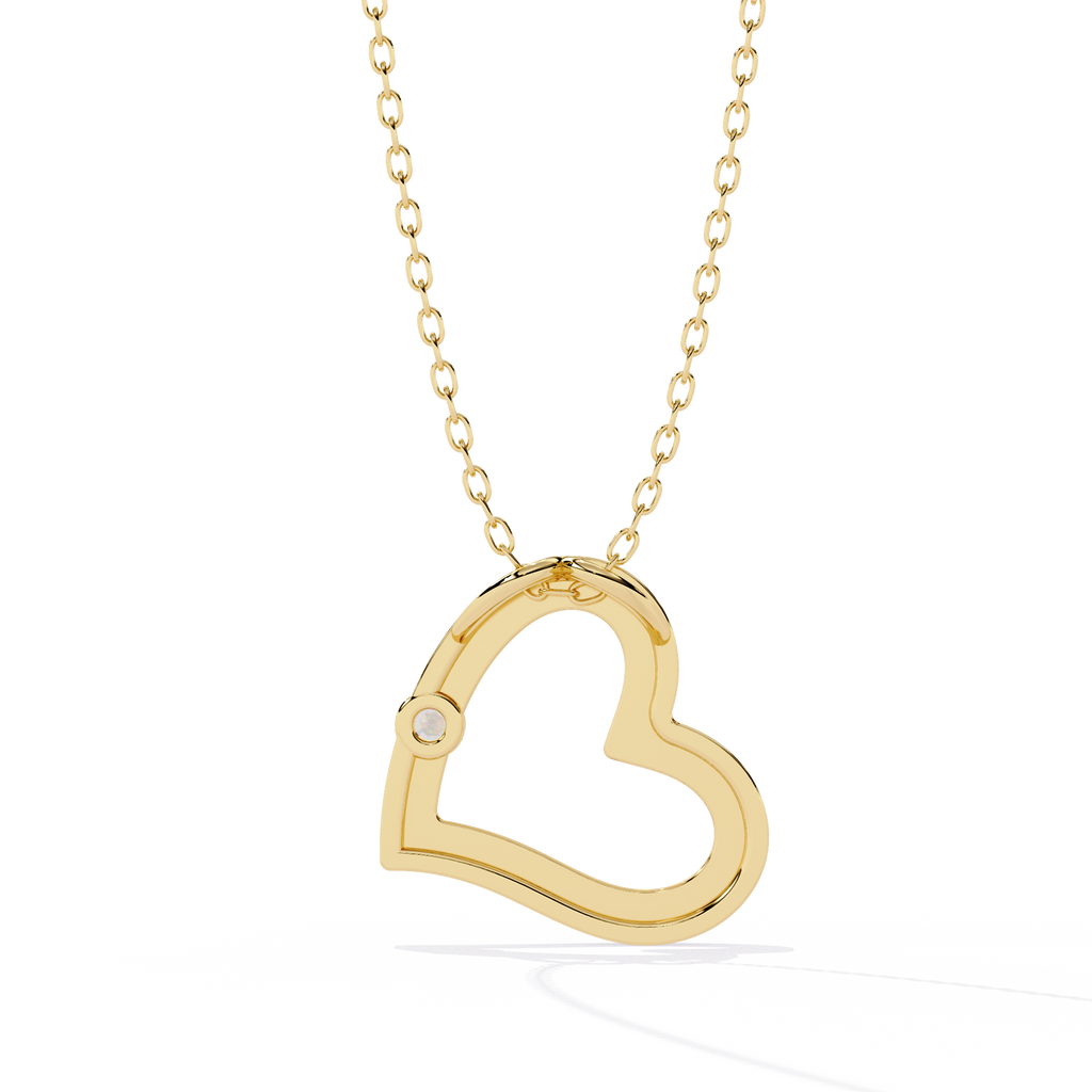 Round Diamond Pendant – Elegant Solitaire Design in Gold