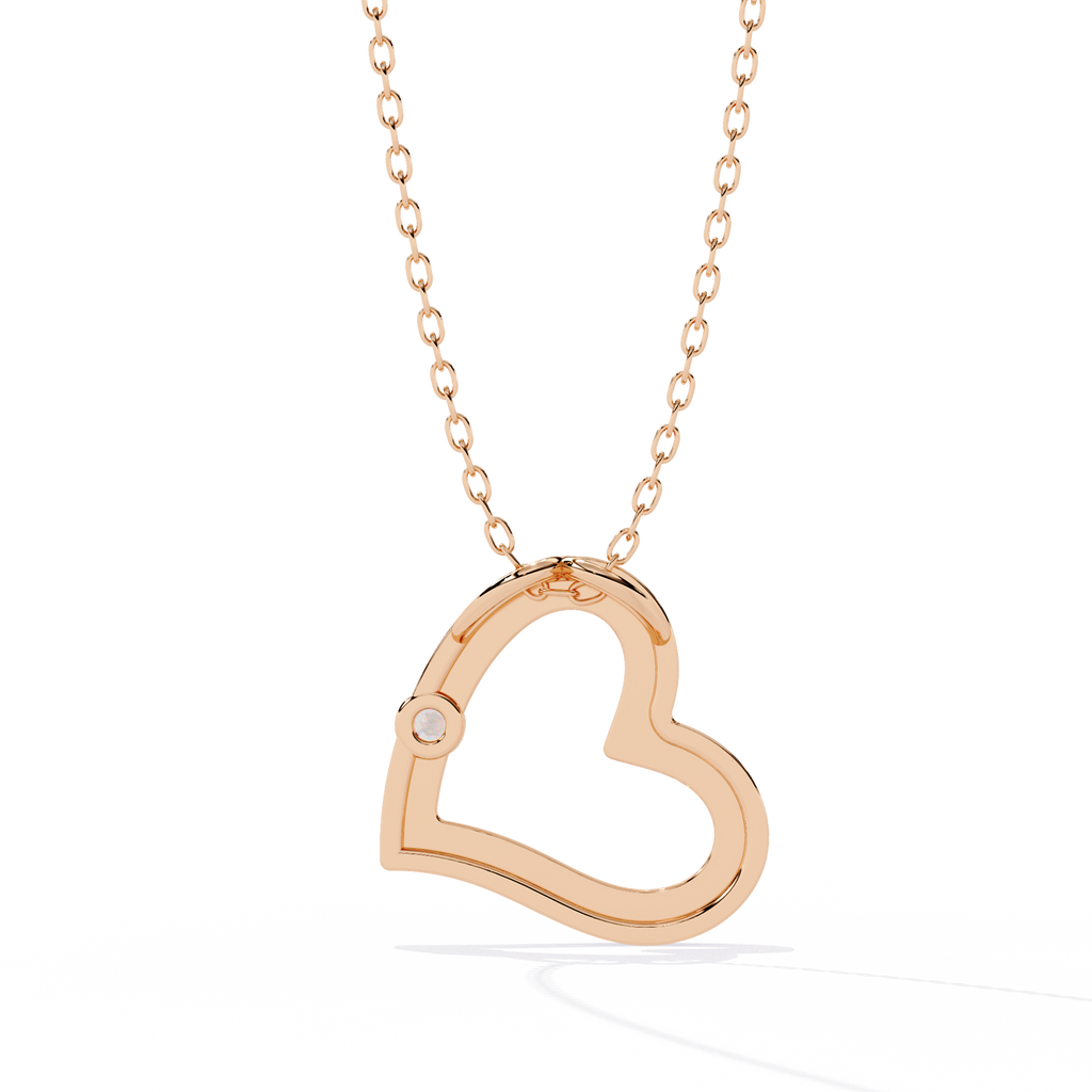 Round Diamond Pendant – Elegant Solitaire Design in Gold