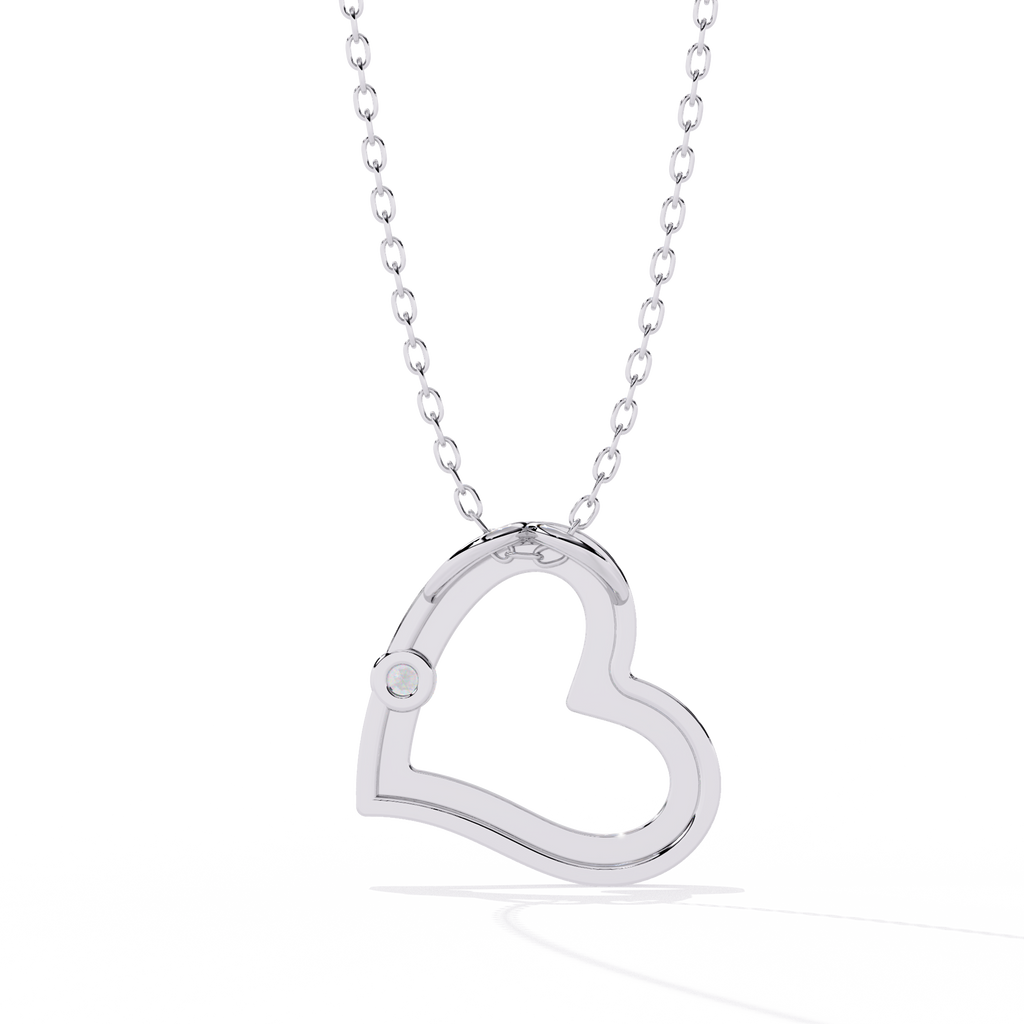 Round Diamond Pendant – Elegant Solitaire Design in Gold