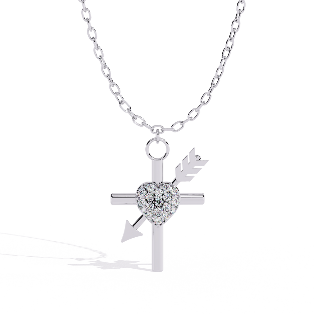 Round Diamond Pendant – Elegant Solitaire Design in Gold