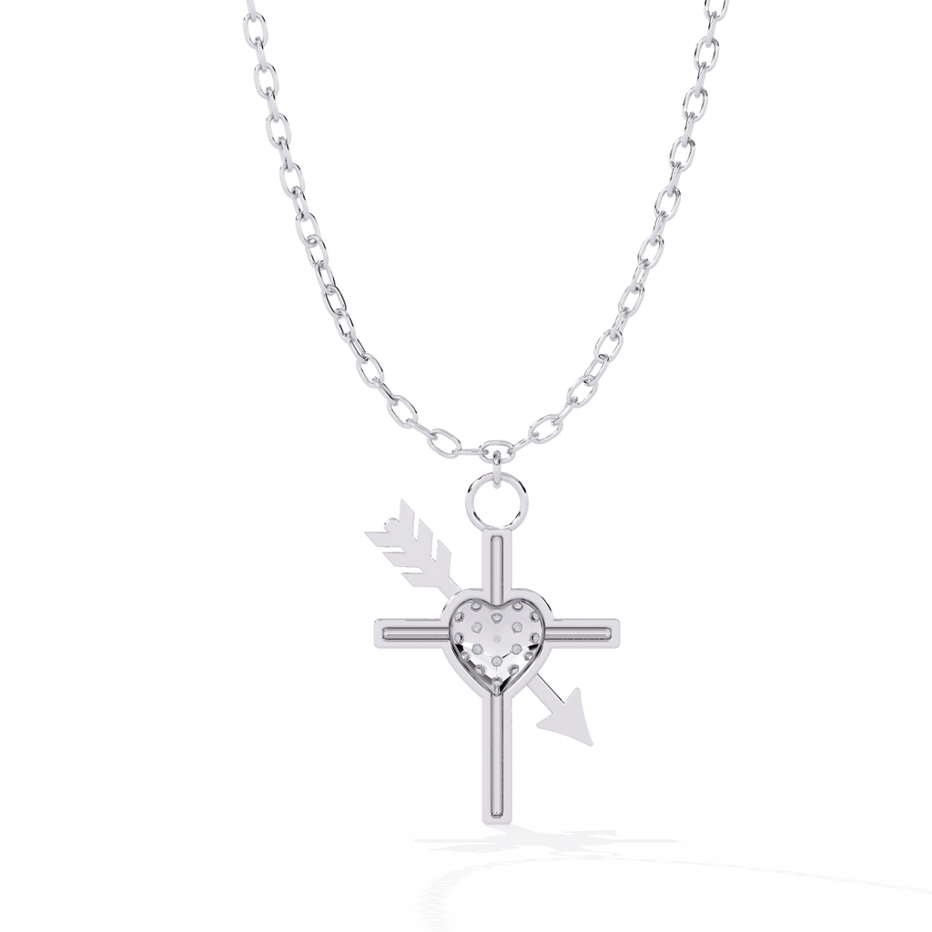 Round Diamond Pendant – Elegant Solitaire Design in Gold