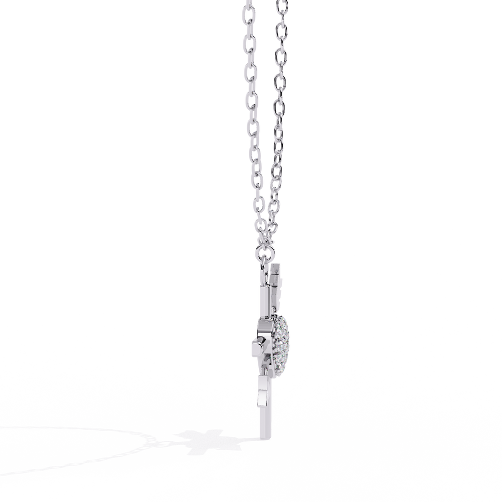 Round Diamond Pendant – Elegant Solitaire Design in Gold