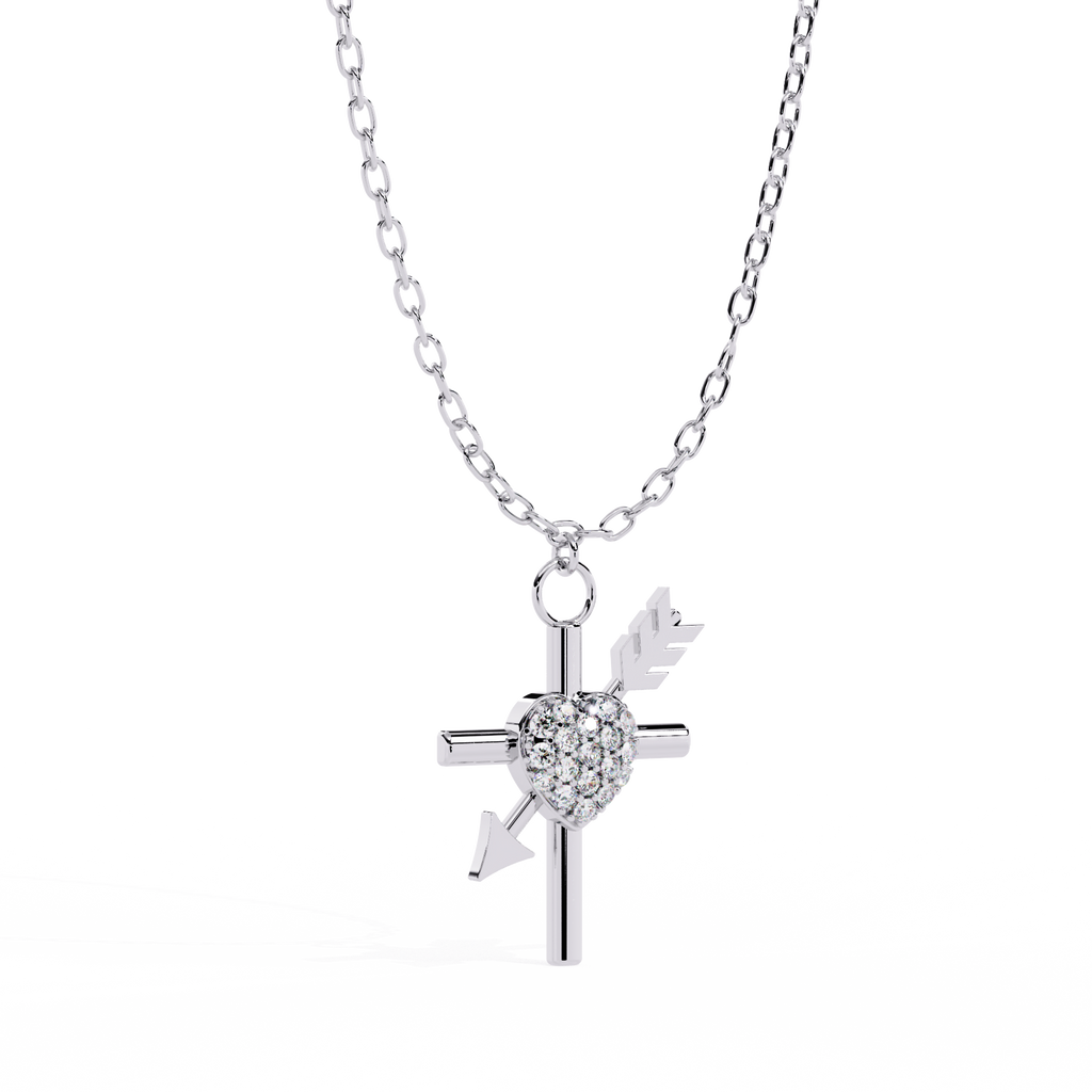 Round Diamond Pendant – Elegant Solitaire Design in Gold