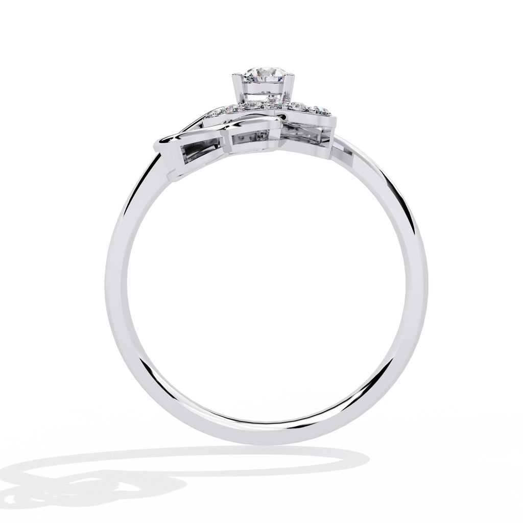 0.18 Ct round lab-grown diamond stylish ring for women