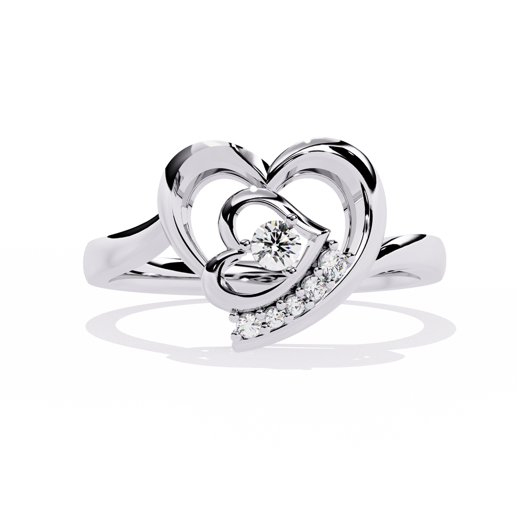 0.09 Ct lab-grown round diamond ring for women

