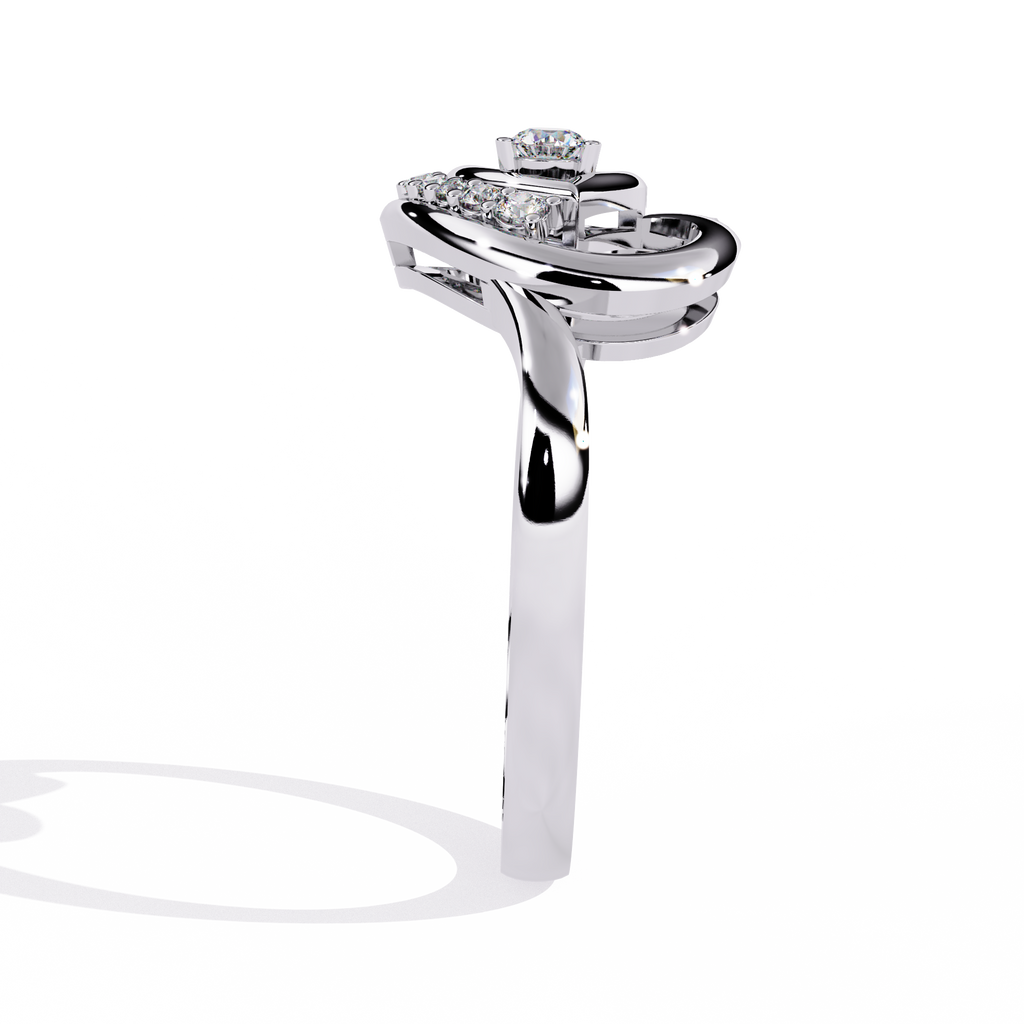 0.09 Ct lab-grown round diamond ring for women

