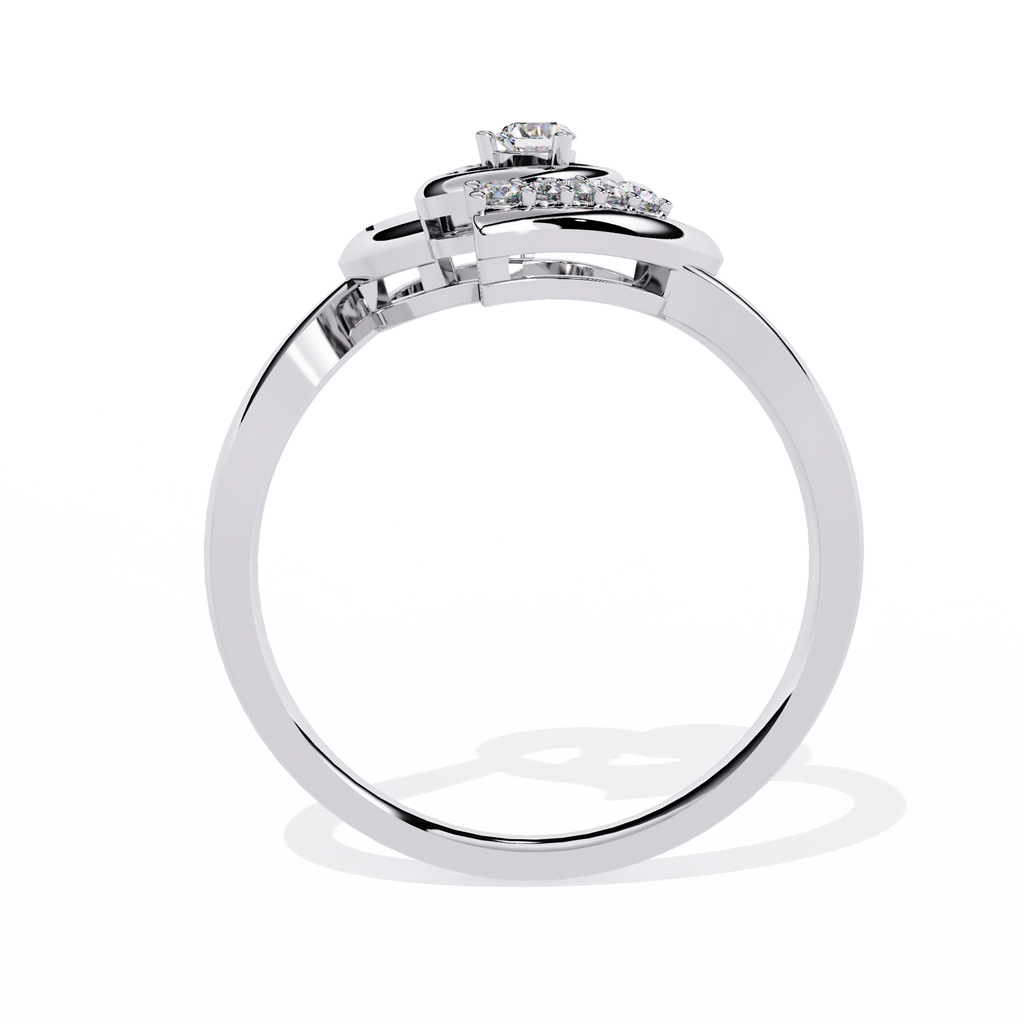 0.09 Ct lab-grown round diamond ring for women

