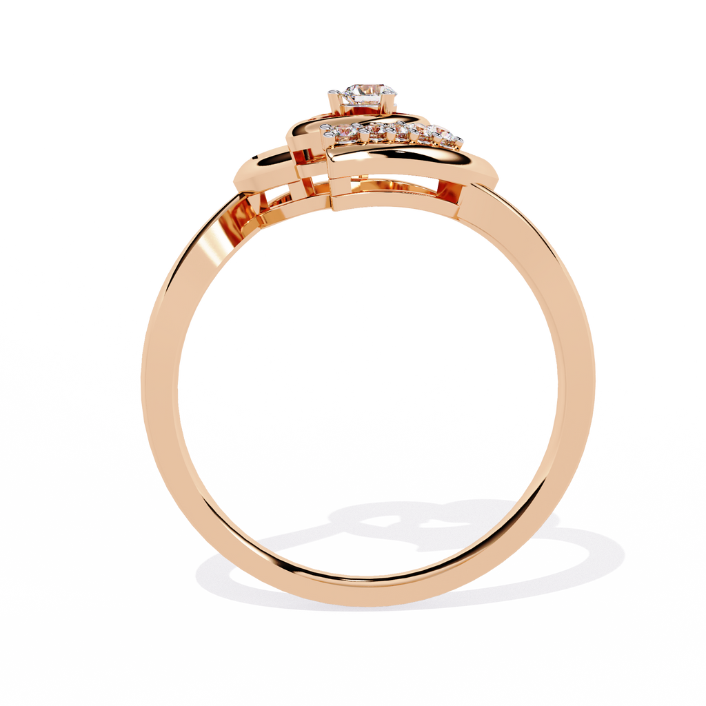 0.09 Ct lab-grown round diamond ring for women

