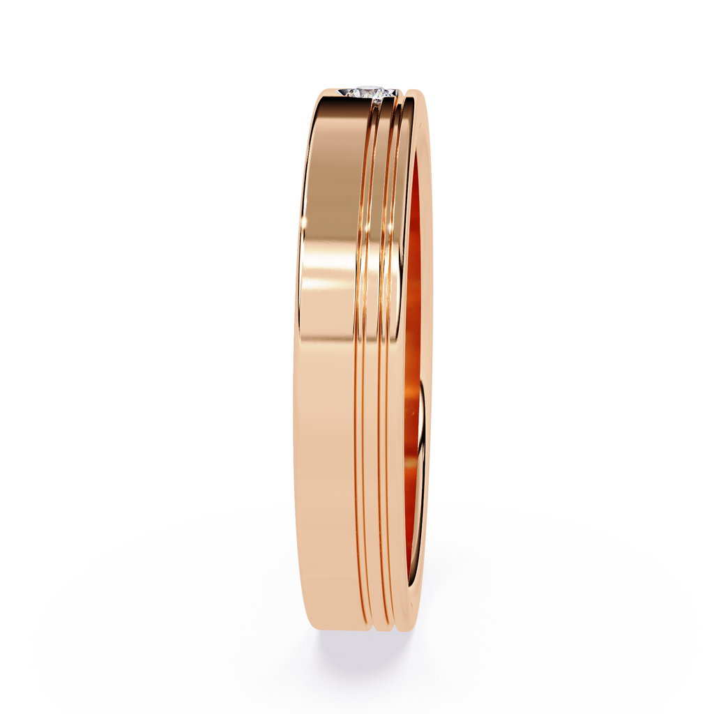 0.3 Ct lab-grown diamond solitaire gold ring 

