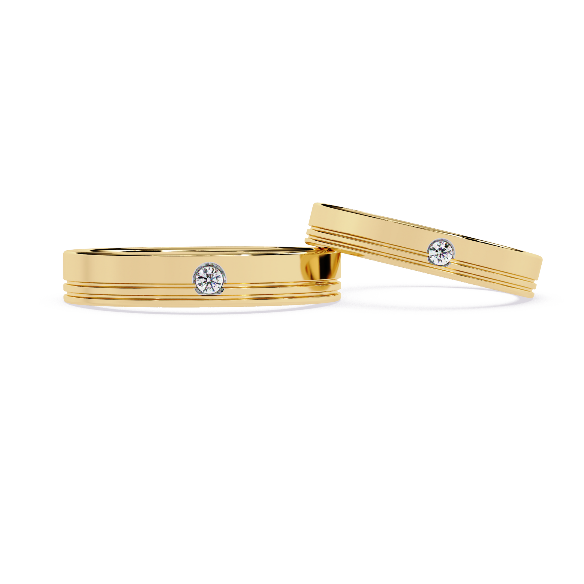 0.3 Ct lab-grown diamond solitaire gold ring