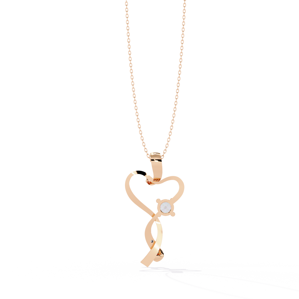 Premium Round Diamond Pendant – Brilliant Round Cut Diamonds in Gold