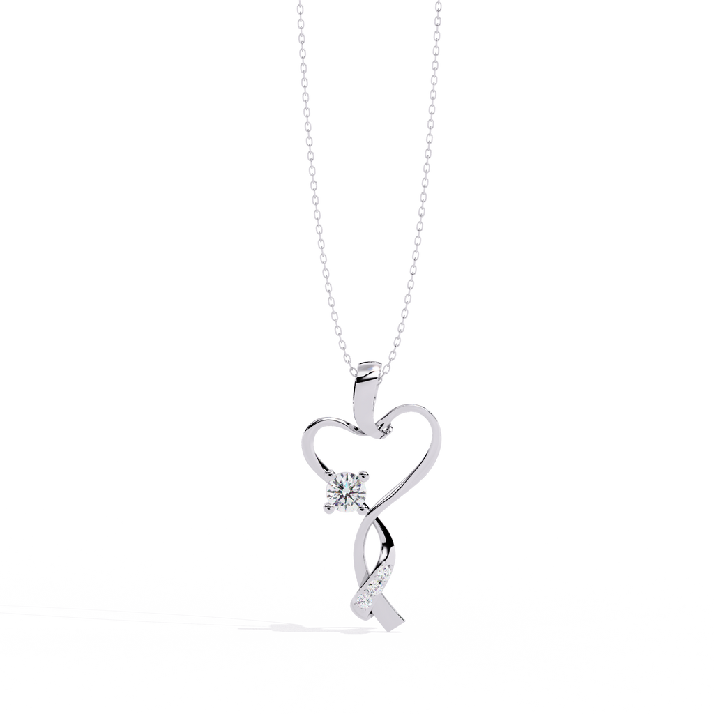 Premium Round Diamond Pendant – Brilliant Round Cut Diamonds in Gold
