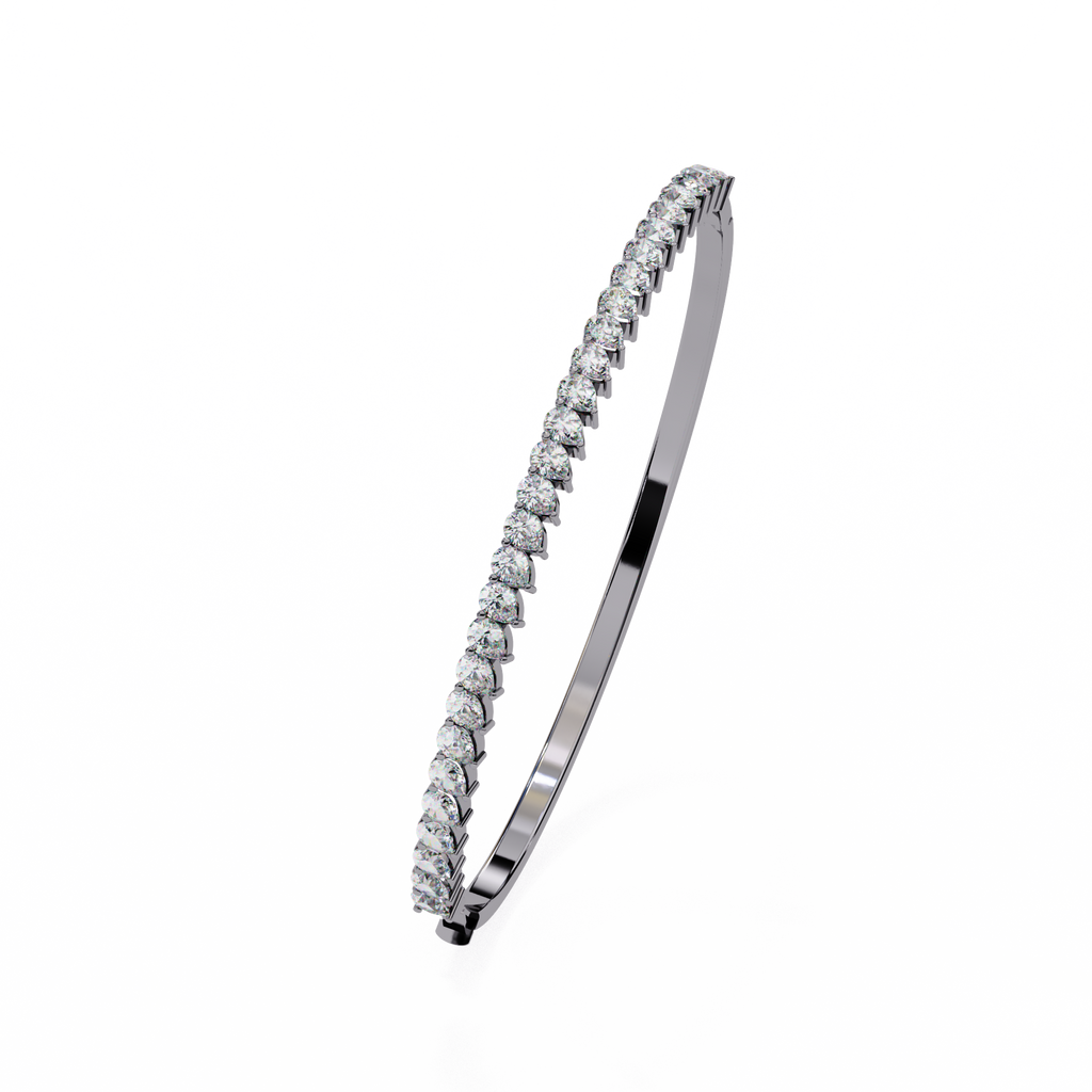 Premium Pear Diamond Bracelet – Elegant Diamond-Studded Gold Bracelet