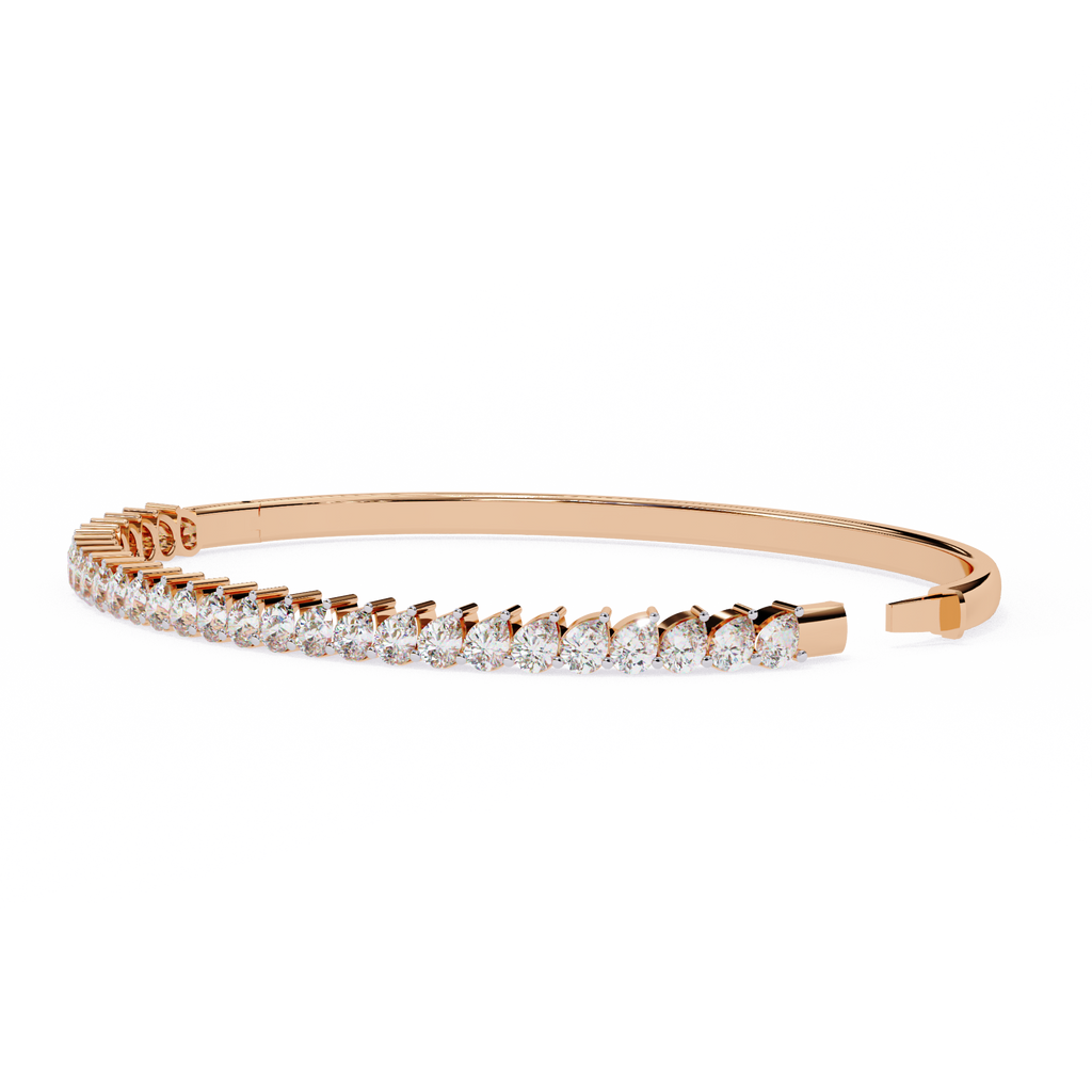 Premium Pear Diamond Bracelet – Elegant Diamond-Studded Gold Bracelet