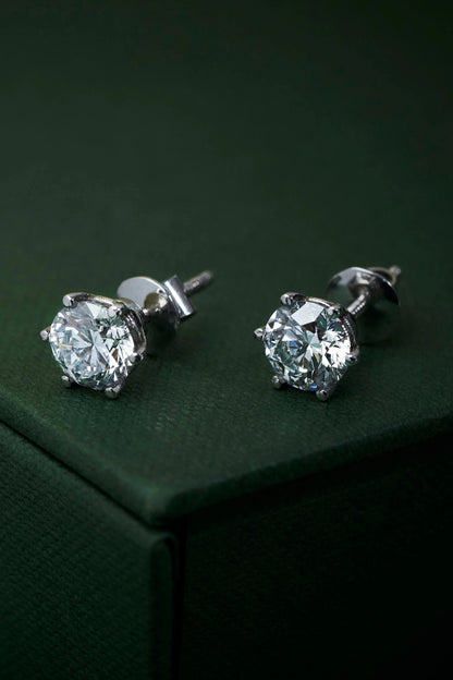 SOLITAORE STUDS Earring