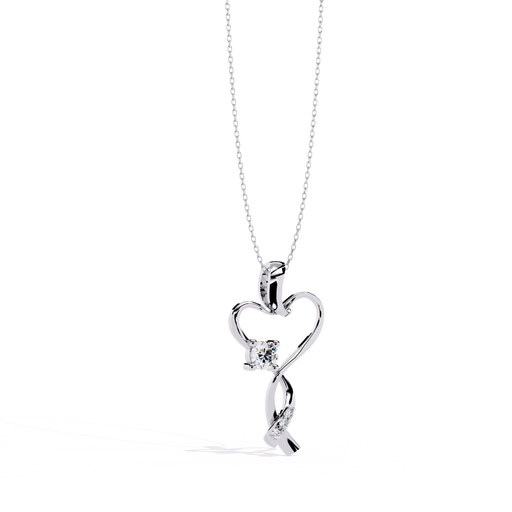 Premium Round Diamond Pendant – Brilliant Round Cut Diamonds in Gold