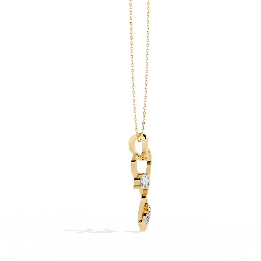 Premium Round Diamond Pendant – Brilliant Round Cut Diamonds in Gold