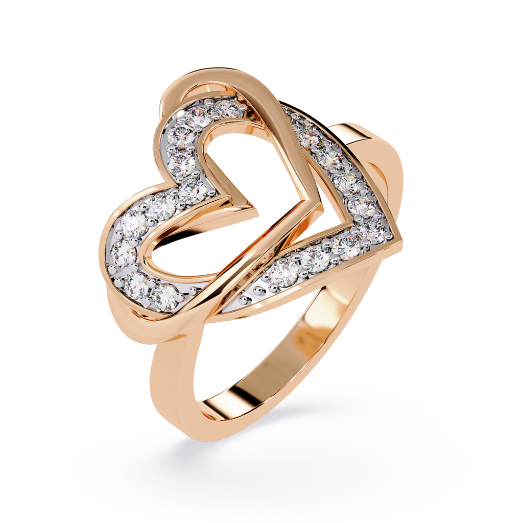 0.02 Ct minimalist lab-grown diamond gold ring for women

