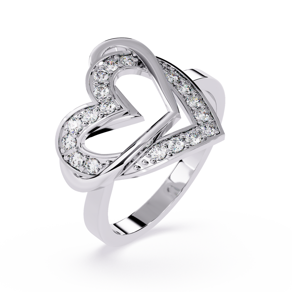 0.02 Ct minimalist lab-grown diamond gold ring for women

