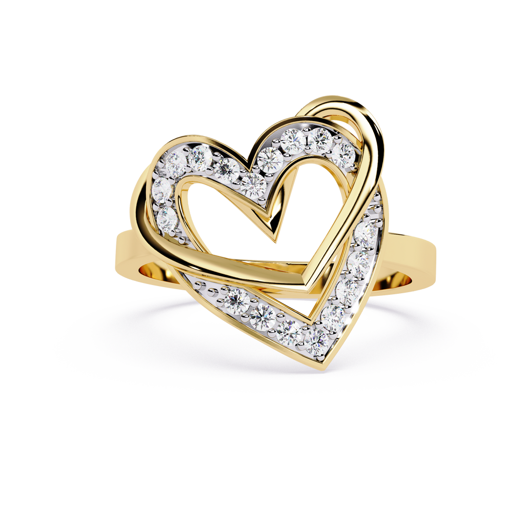 0.02 Ct minimalist lab-grown diamond gold ring for women

