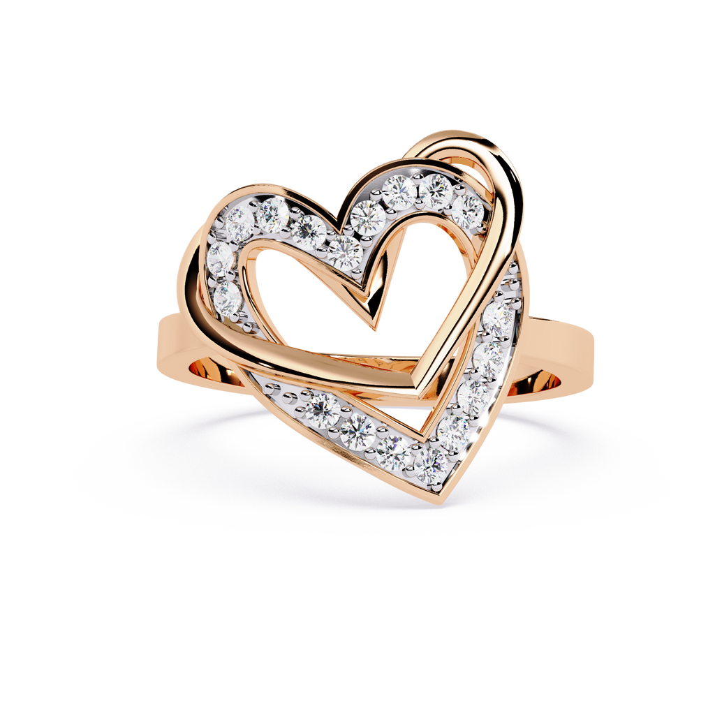 0.02 Ct minimalist lab-grown diamond gold ring for women


