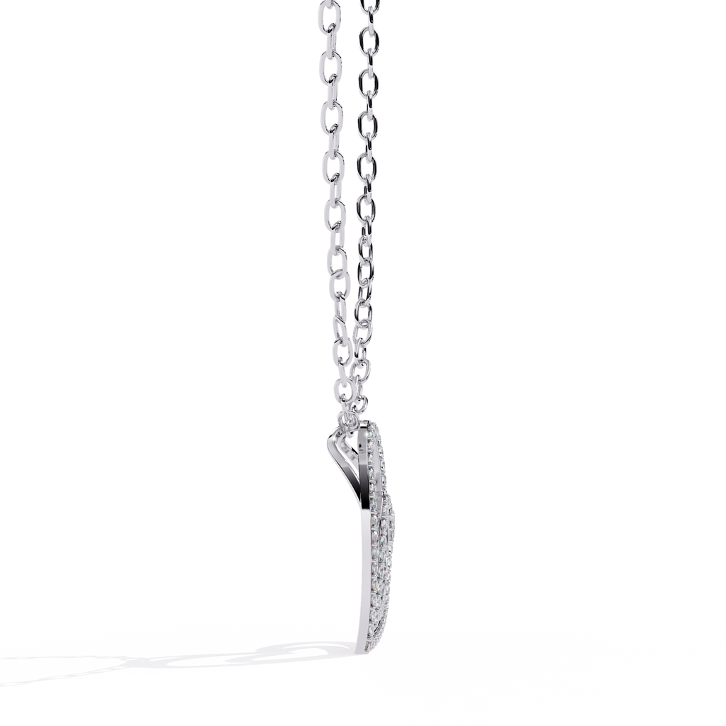 Elegant Open Double Heart Lab Grown Diamond Pendant
