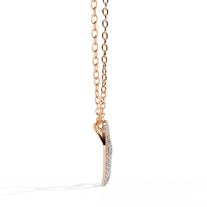 Elegant Open Double Heart Lab Grown Diamond Pendant