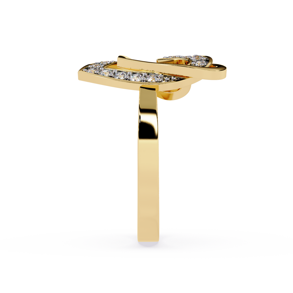 0.02 Ct minimalist lab-grown diamond gold ring for women

