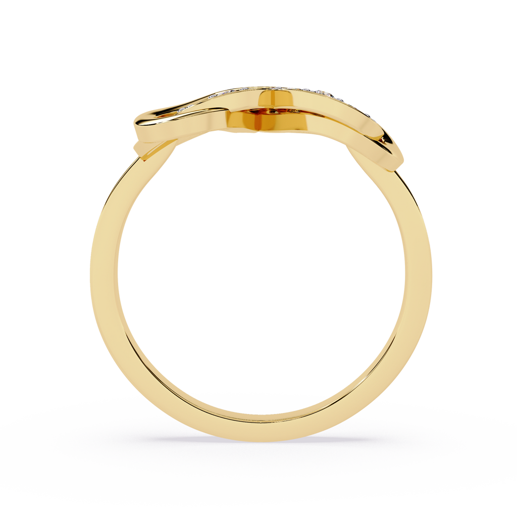 0.02 Ct minimalist lab-grown diamond gold ring for women


