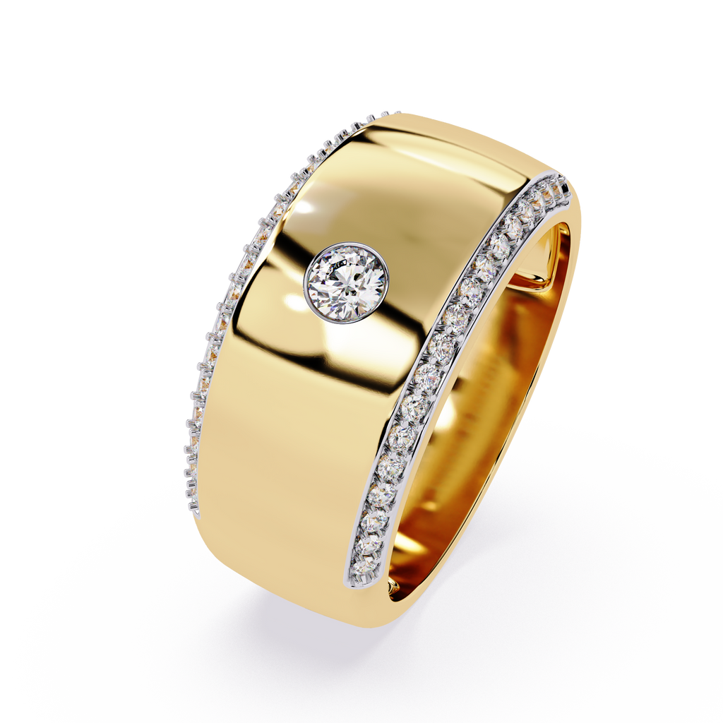 0.23 Ct Round Diamond Ring in 14K Gold – Minimal Engagement Jewelry

