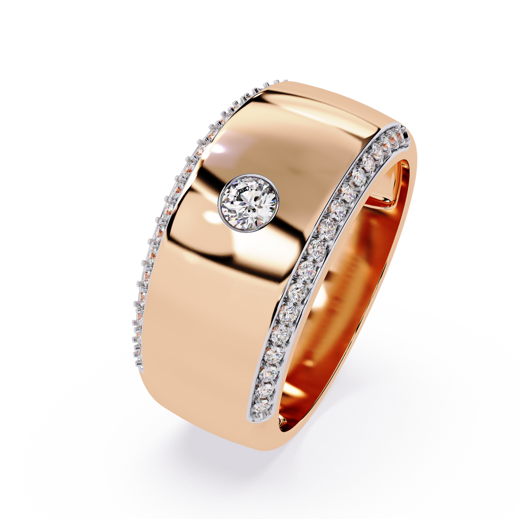 0.23 Ct Round Diamond Ring in 14K Gold – Minimal Engagement Jewelry

