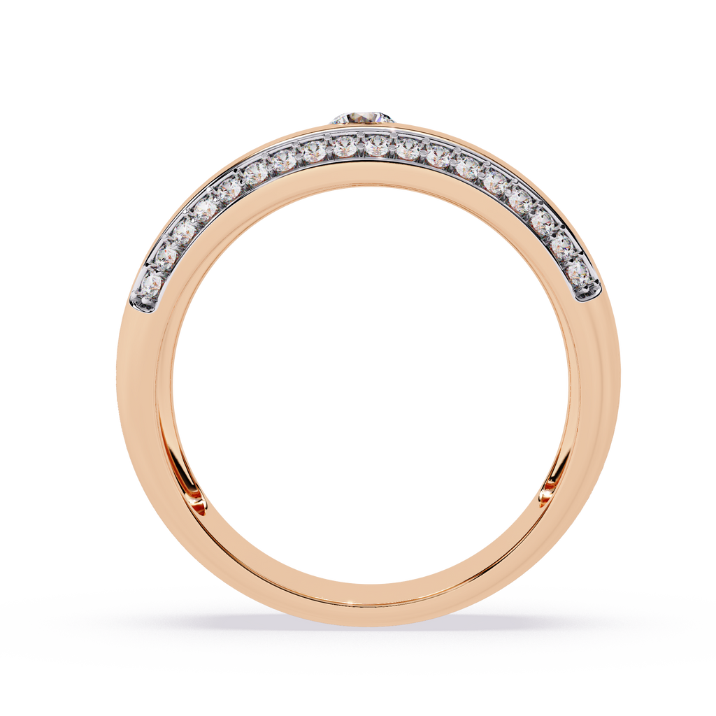 0.23 Ct Round Diamond Ring in 14K Gold – Minimal Engagement Jewelry

