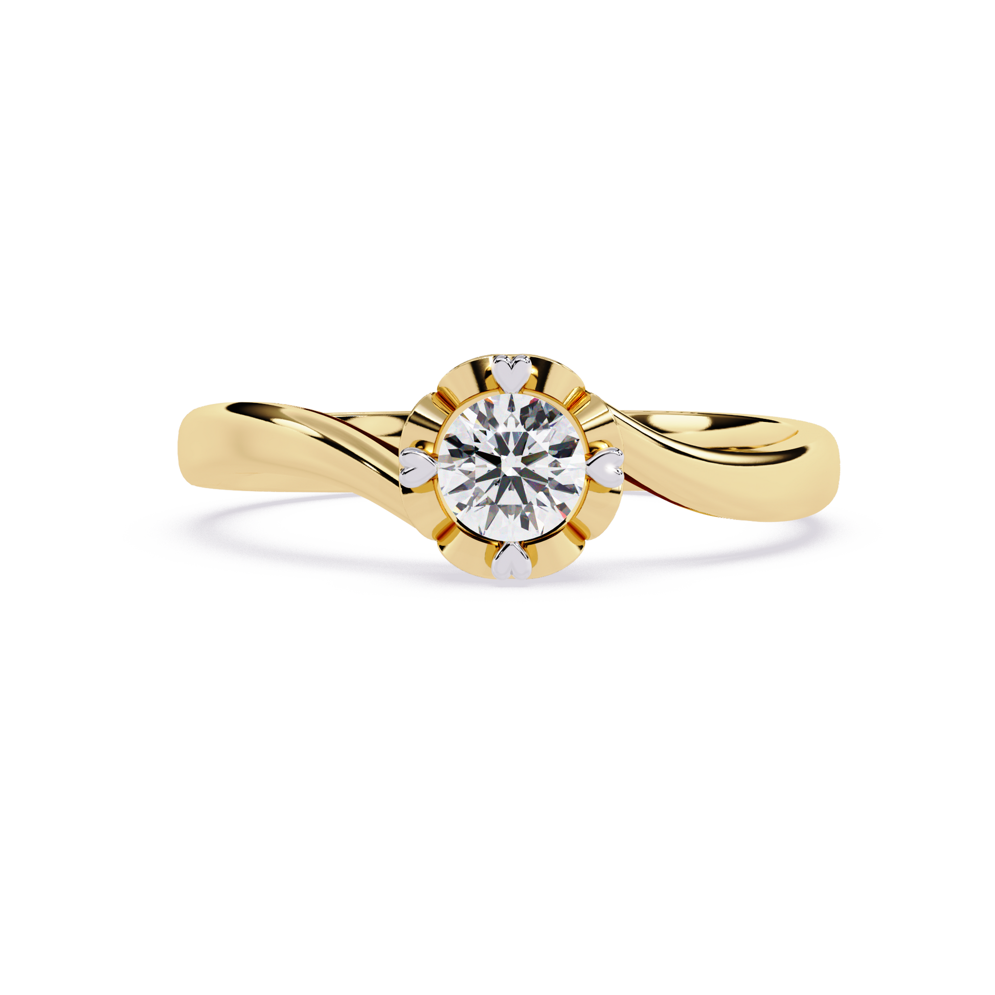 0.24 Ct round diamond ring for women – minimal and elegant

