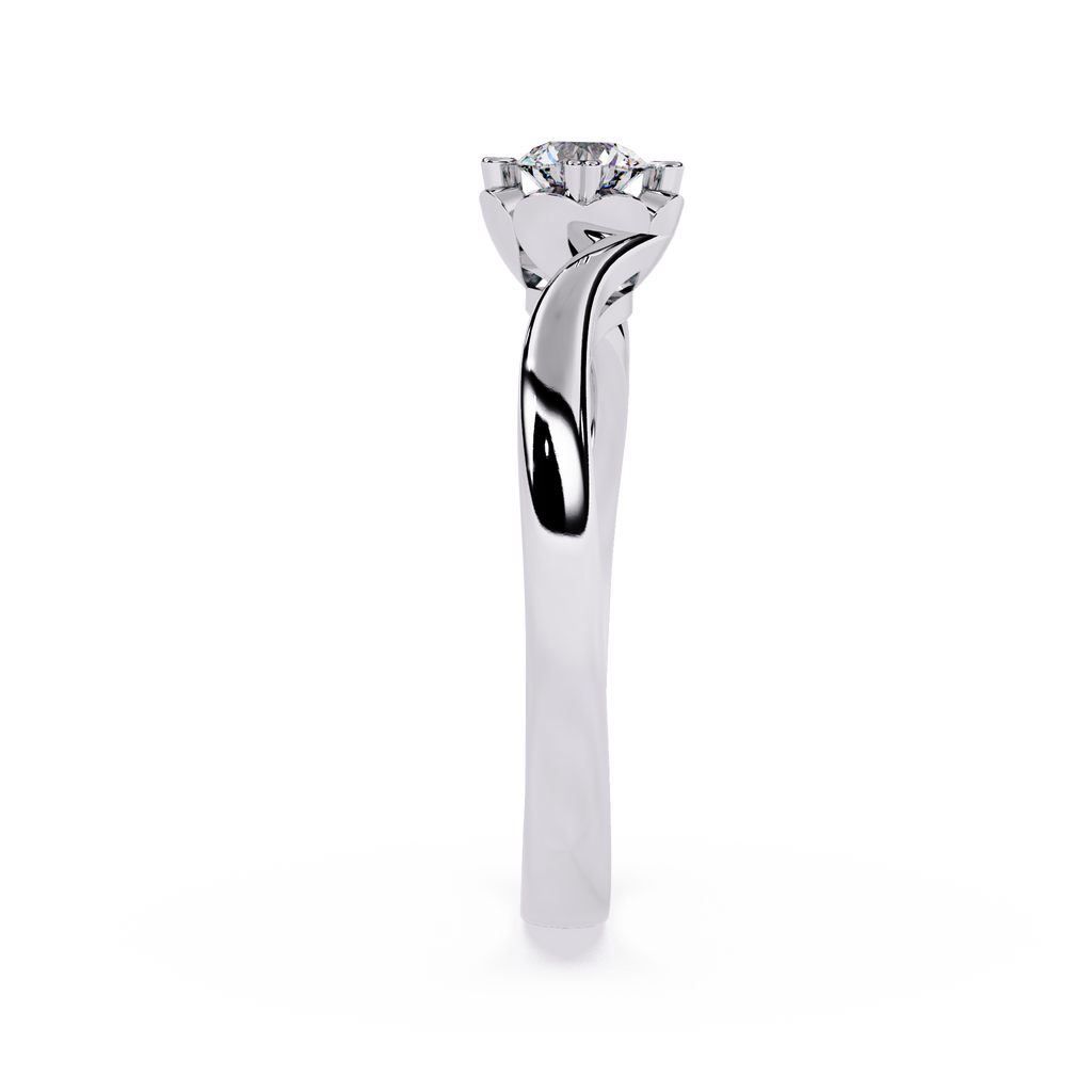 0.24 Ct round diamond ring for women – minimal and elegant
