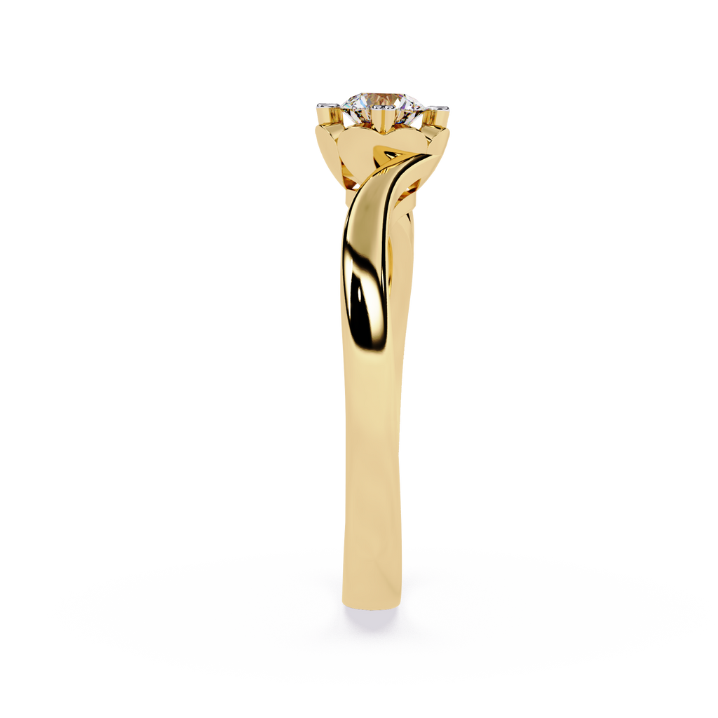 0.24 Ct round diamond ring for women – minimal and elegant
