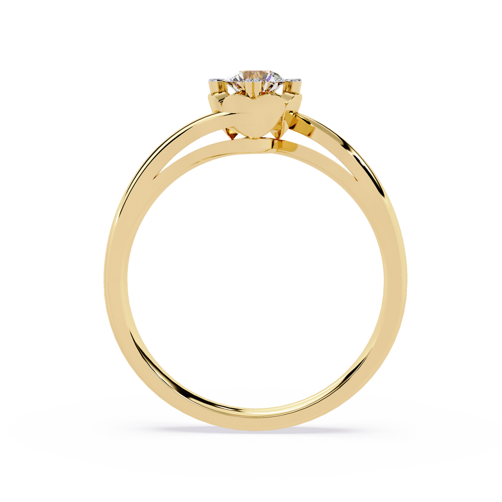 0.24 Ct round diamond ring for women – minimal and elegant
