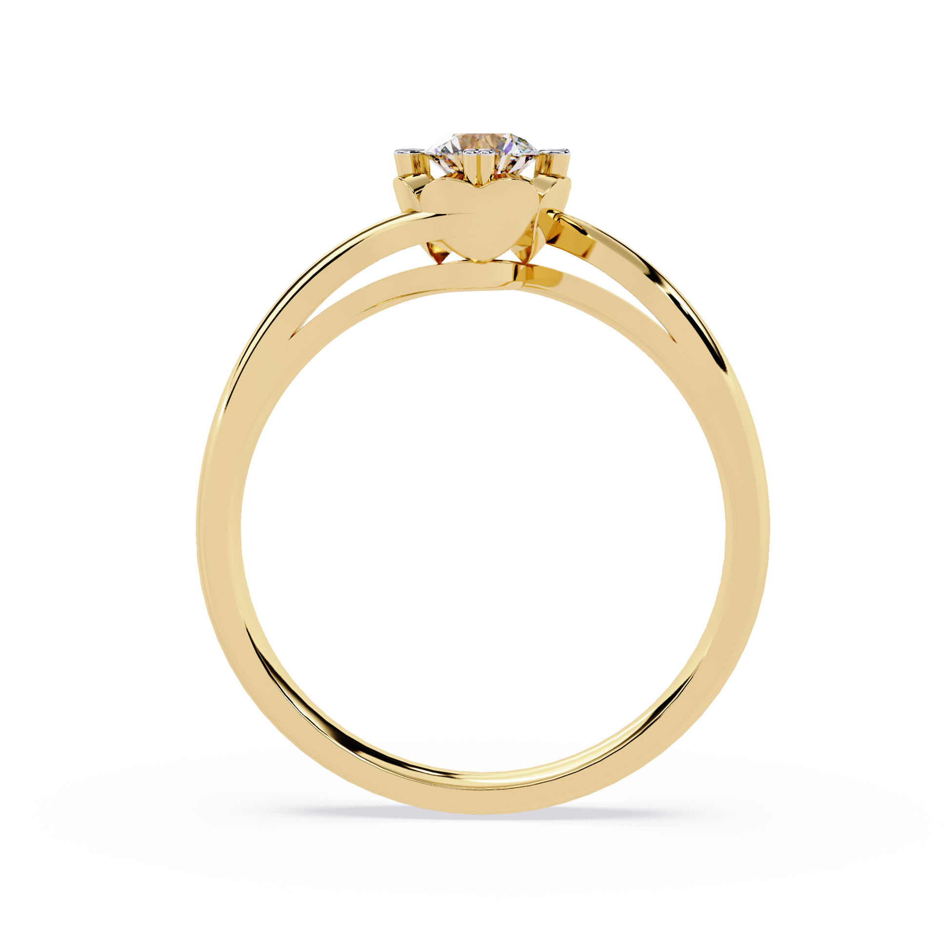 0.24 Ct round diamond ring for women – minimal and elegant

