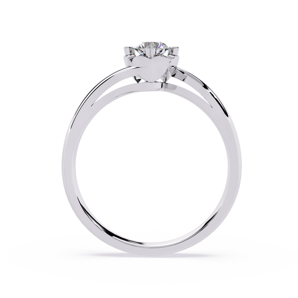 0.24 Ct round diamond ring for women – minimal and elegant
